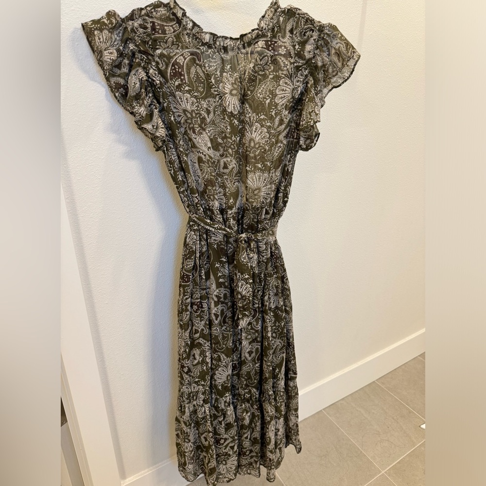 Moon river belted midi dress
